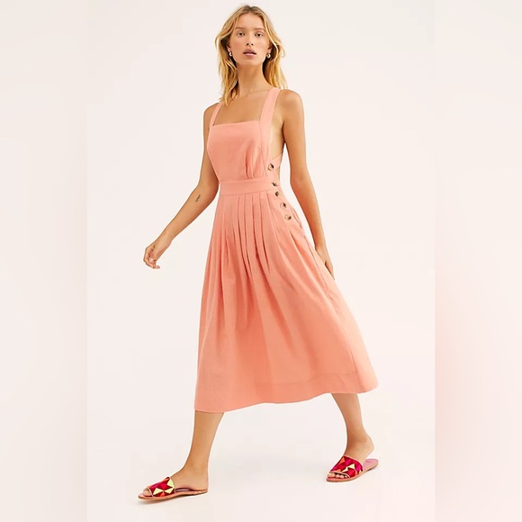 Free People Dresses & Skirts - NWT Free People Lula Midi Dress in Peach